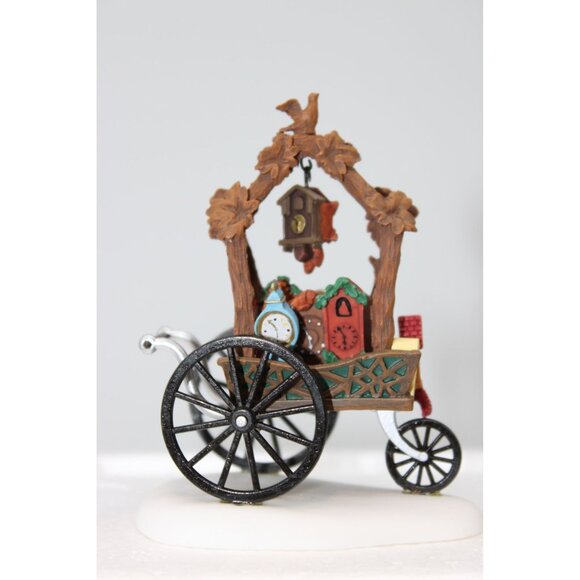 Dept 56 Alpine Village - Cuckoo Clock Vendor & Cart - Picture 5 of 7